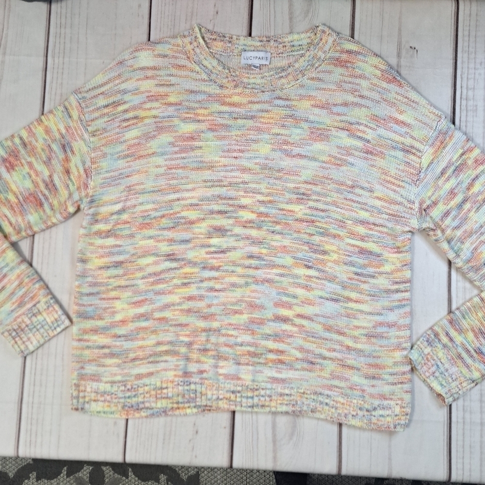3 FOR 12 SALE Lucy Paris Multicolor Sweatshirt Size Small
